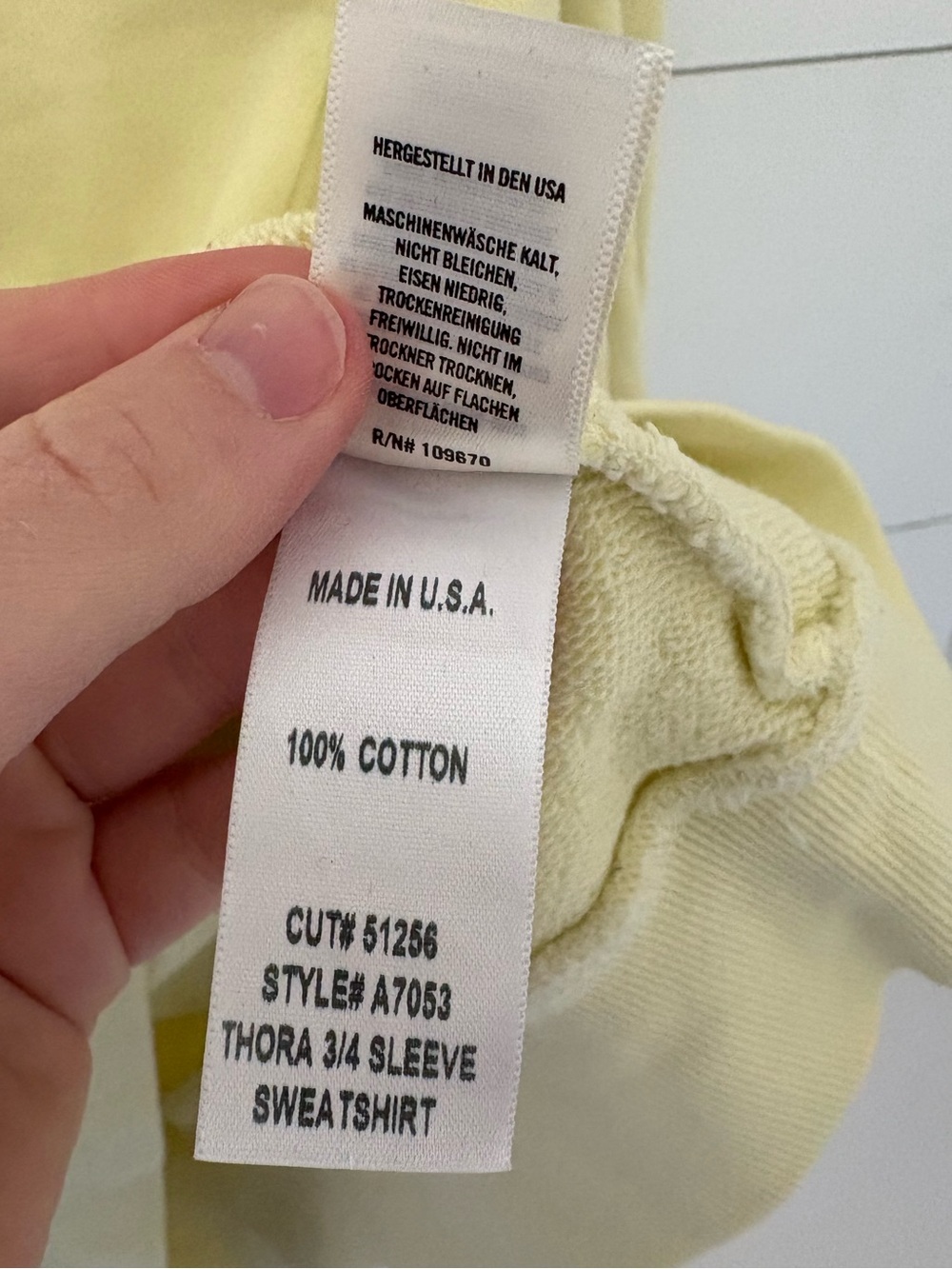 AGOLDE Thora 3/4 Sleeve Sweatshirt - Picture 5 of 5
